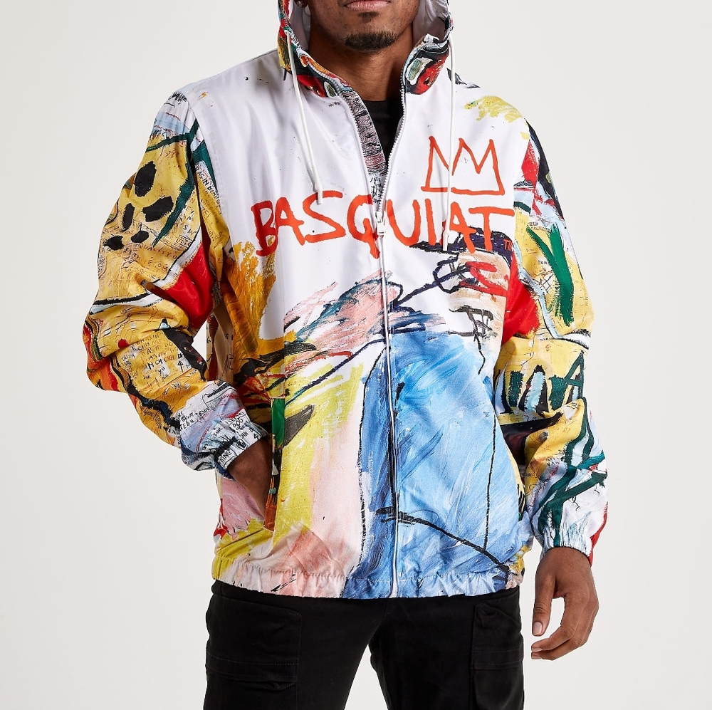 Members Only x Basquiat (Jean Michael Basquiat) windbreaker jacket